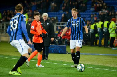 KHARKIV, UKRAINE - December 11, 2019: Mario Pasalic player during the UEFA Champions League match between Shakhtar vs Atalanta Bergamasca Calcio BC (Italy), Ukraine