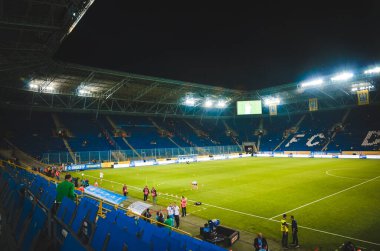 DNIPRO, UKRAINE - September 10, 2019: General view of the Dnipro Arena stadium during the friendly match between national team Ukraine against Nigeria national team, Ukraine