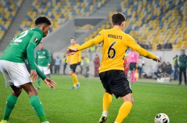 LVIV, UKRAINE - November 07, 2019:  Wesley Fofana player during the UEFA Europa League match between Alexandria (Ukraine) vs AS Saint Etienne (France), Ukraine