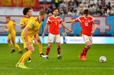 SAINT-PETERSBURG, RUSSIA - November 16, 2019: Toby Alderweireld player during UEFA EURO 2020 qualifying match between national team Russia against Belgium national team, Russia