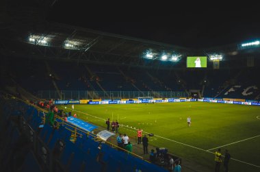 DNIPRO, UKRAINE - September 10, 2019: General view of the Dnipro Arena stadium during the friendly match between national team Ukraine against Nigeria national team, Ukraine