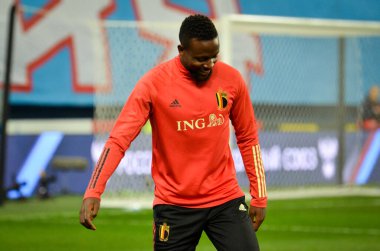SAINT-PETERSBURG, RUSSIA - November 16, 2019: Belgium national football team training session during UEFA EURO 2020 qualifying match between Russia against Belgium, Russia