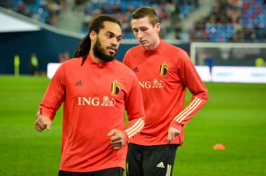 SAINT-PETERSBURG, RUSSIA - November 16, 2019: Jason Denayer during UEFA EURO 2020 qualifying match between Russia against Belgium, Russia