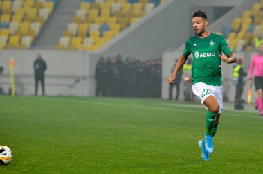 LVIV, UKRAINE - November 07, 2019: Denis Bouanga player during the UEFA Europa League match between Alexandria (Ukraine) vs AS Saint Etienne (France), Ukraine
