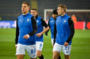 KHARKIV, UKRAINE - December 11, 2019: Timothy Castagne player during the UEFA Champions League match between Shakhtar vs Atalanta Bergamasca Calcio BC (Italy), Ukraine