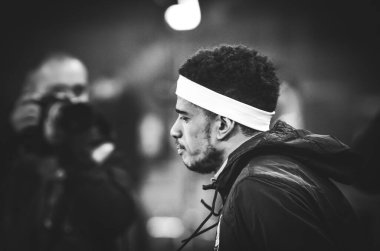 KHARKIV, UKRAINE - December 11, 2019: Taison player during the UEFA Champions League match between Shakhtar vs Atalanta Bergamasca Calcio BC (Italy), Ukraine