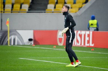 Lviv, Ukrayna - 28 Kasım 2019: Uefa Avrupa Ligi (Ukrayna) - Wolfsburg (Almanya), Ukrayna
