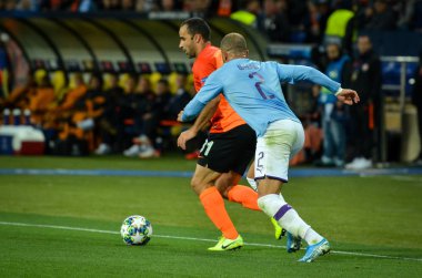 KHARKIV, UKRAINE - September 18, 2019: Kyle Walker player during the UEFA Champions League match between Shakhtar Donetsk vs Manchester City (England), Ukraine