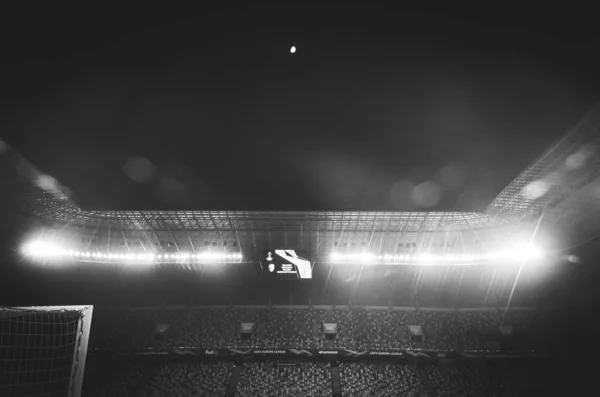 Львов Украина Ноября 2019 Года Ночной Футбольный Стадион Легким Крупным — стоковое фото