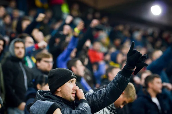 Lviv Ukraine November 2019 Football Fans Ultras Support Team Uefa — 图库照片