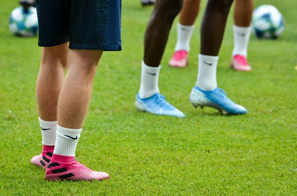 Istambul Turquia Agosto 2019 Sessão Treino Futebol Jogadores Desconhecidos Sem — Fotografia de Stock