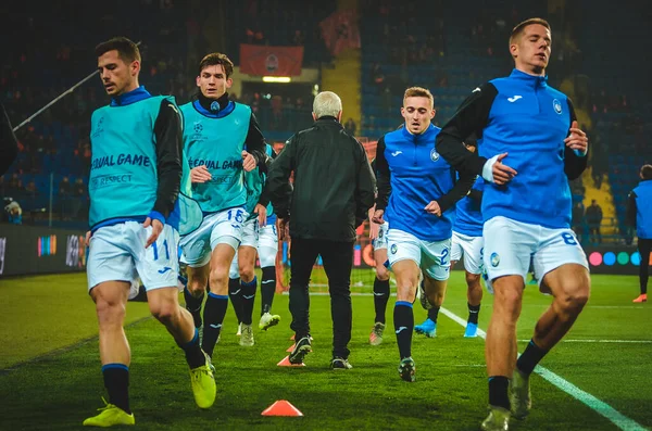 KHARKIV, UKRAINE - December 11, 2019: Remo Freuler and  Mario Pasalic during the UEFA Champions League match between Shakhtar vs Atalanta Bergamasca Calcio BC (Italy), Ukraine