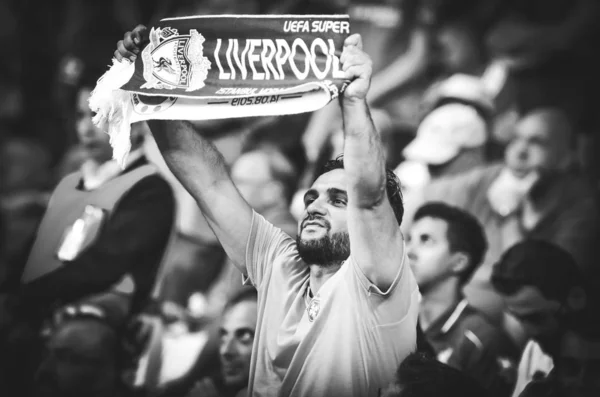 Istambul Turquia Agosto 2019 Fãs Espectadores Liverpool Football Durante Partida — Fotografia de Stock