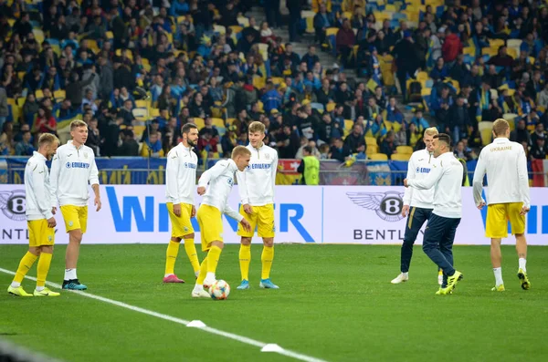 Kyiv Ukraine Outubro 2019 Jogador Futebol Ucraniano Durante Partida Qualificação — Fotografia de Stock