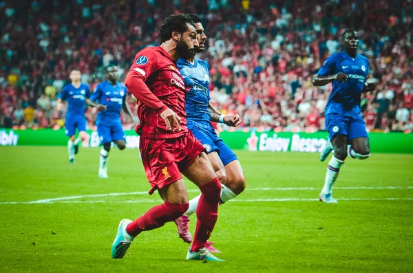 Istanbul Turkey August 2019 Mohamed Salah Emerson Uefa Super Cup — Zdjęcie stockowe