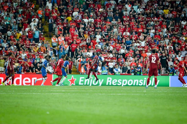 Stambuł Turcja Sierpnia 2019 Piłkarz Podczas Finału Pucharu Uefy Pomiędzy — Zdjęcie stockowe