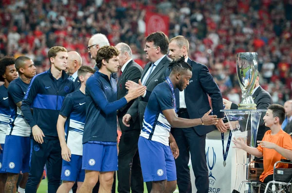 Istanbul Turkey August 2019 Footchelsea Football Players Received Silver Medals — Stock Photo, Image