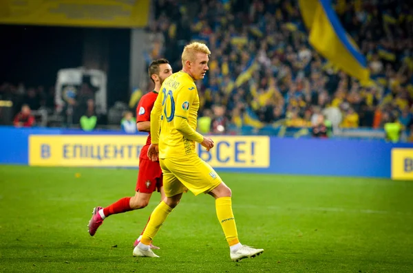 Kyiv Ukraine Octobre 2019 Viktor Kovalenko Lors Match Qualification Uefa — Photo