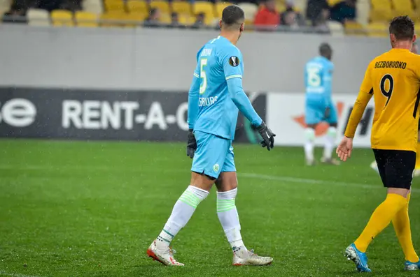 Lviv Ukraine Novembro 2019 Jogador Jeffrey Bruma Durante Jogo Uefa — Fotografia de Stock