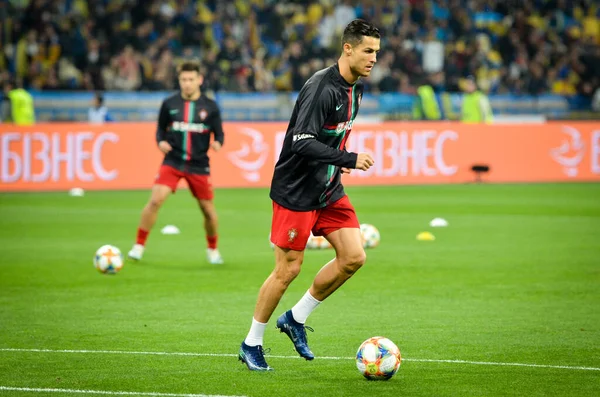 Kiev Ukraina Oktober 2019 Cristiano Ronaldo Uefa Euro 2020 Kvalificerande — Stockfoto