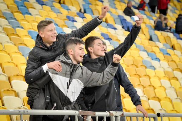 Lviv Ukraine November 2019 Football Fans Wiht Emotion Support Team — Stok fotoğraf