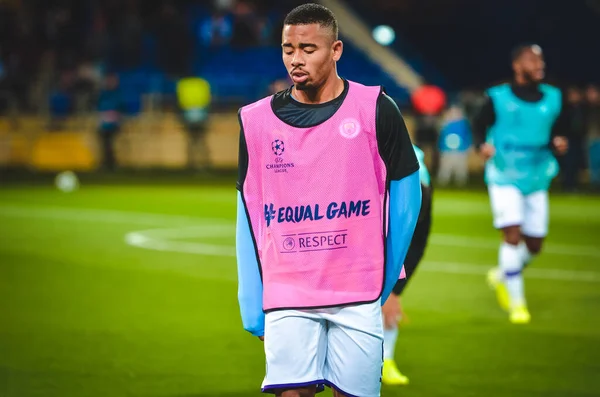 Kharkiv Ucrania Septiembre 2019 Gabriel Jesus Jugador Durante Partido Uefa — Foto de Stock