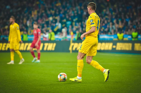 Kiev Ukraina Oktober 2019 Serhii Kryvtsov Spelare Uefa Euro 2020 — Stockfoto