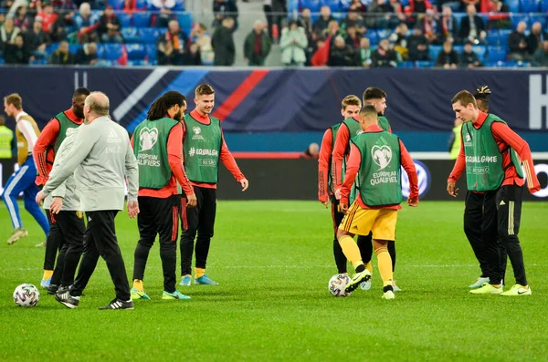 Saint Petersburg Rússia Novembro 2019 Jogadores Reserva Bélgica Treinam Durante — Fotografia de Stock