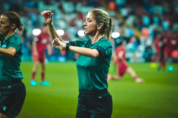 Istanbul Turkey August 2019 Women Referees Panel Led Judge Stephanie — стокове фото