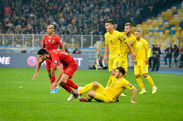 Kijów Ukraina Października 2019 Goncalo Guedes Meczu Kwalifikacyjnym Uefa Euro — Zdjęcie stockowe