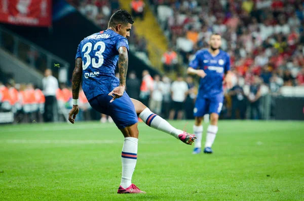 Istanbul, Turkey - August 14, 2019: Emerson player during the UEFA Super Cup Finals match between Liverpool and Chelsea at Vodafone Park in Vodafone Arena, Turkey