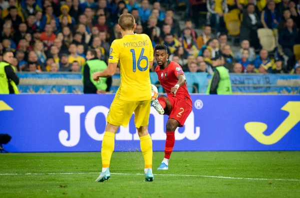 Kyiv Ukraine Outubro 2019 Jogador Nelson Semedo Durante Jogo Qualificação — Fotografia de Stock