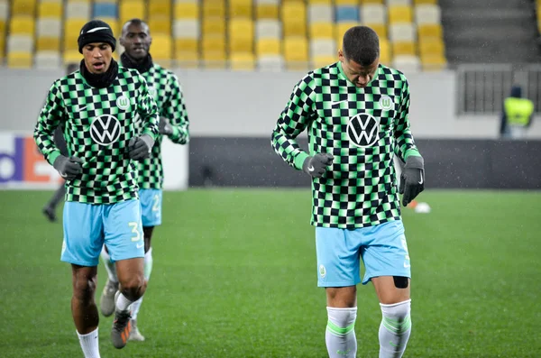 Lwów Ukraina Listopada 2019 Wolfsburg Trening Piłkarzy Podczas Meczu Ligi — Zdjęcie stockowe