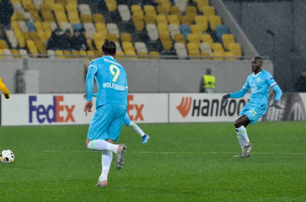 Lviv Ucrania Noviembre 2019 Jugador Weghorst Durante Partido Uefa Europa — Foto de Stock