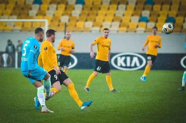 乌克兰利沃夫 Lviv Ukraine 2019年11月28日 在乌克兰亚力山大 乌克兰 对沃尔夫斯堡 的Uefa Europa League比赛中 — 图库照片