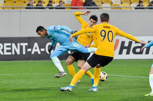 Lviv Ucrania Noviembre 2019 Jugador Joao Victor Durante Partido Uefa — Foto de Stock