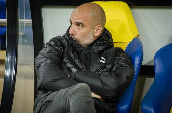 Kharkiv Ucrania Septiembre 2019 Pep Guardiola Entrenador Durante Partido Liga — Foto de Stock