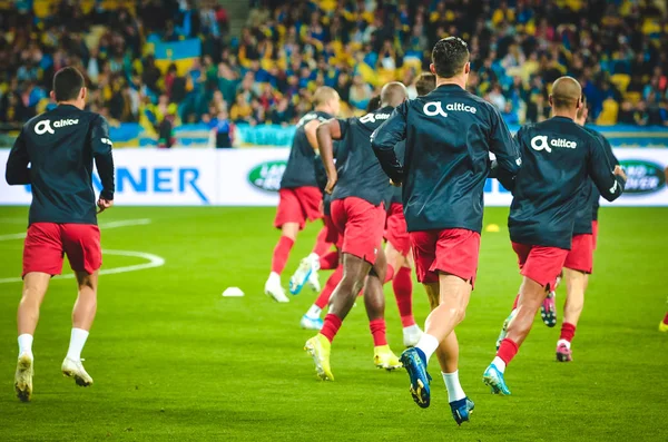 Kyiv Ukraine Octobre 2019 Cristiano Ronaldo Séance Entraînement Lors Match — Photo