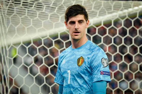 Saint Petersburg Russia November 2019 Thibaut Courtois Uefa Euro 2020 — Stock fotografie