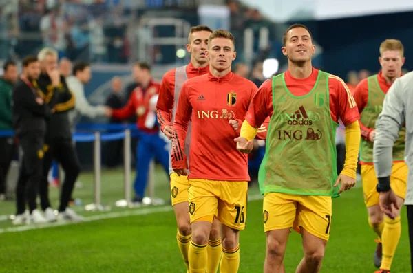 Saint Petersburg Russie Novembre 2019 Thorgan Hazard Équipe Nationale Belge — Photo