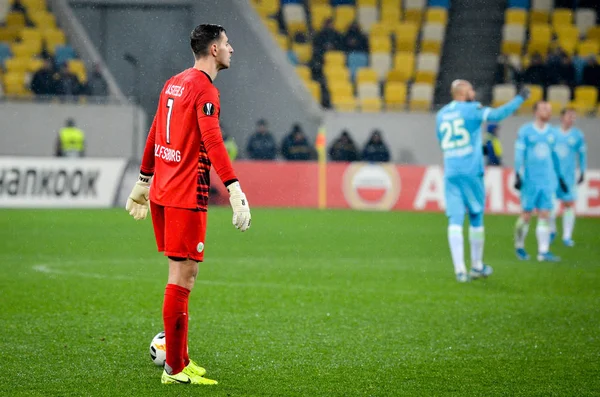 Lviv Ukraina November 2019 Koen Casteels Spelare Uefa Europa League — Stockfoto