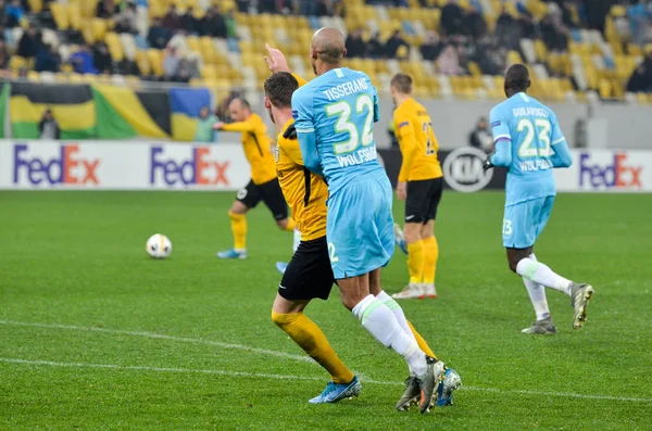 Lviv Ukraina November 2019 Marcel Tisserand Spelare Uefa Europa League — Stockfoto