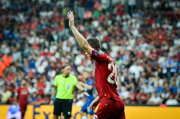 Istambul Turquia Agosto 2019 Jogador Andrew Robertson Durante Partida Das — Fotografia de Stock