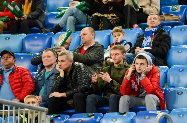 Saint Petersburg Russia November 2019 Football Fans Support Team Uefa — Zdjęcie stockowe