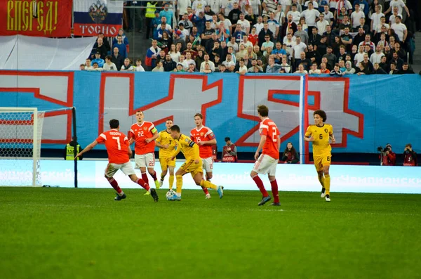 Saint Petersburg Rusia Noviembre 2019 Jugador Fútbol Durante Partido Clasificatorio —  Fotos de Stock