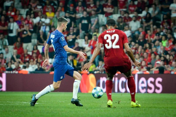 Istanbul Turkey August 2019 Jorginho Joel Matip Uefa Super Cup — Stock Fotó