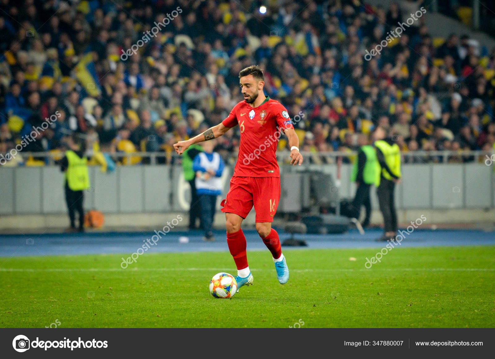 Kyiv Ucrânia Outubro 2019 Bruno Fernandes Durante Jogo ...