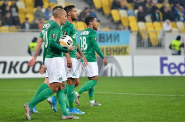 LVIV, UKRAINE - November 07, 2019: Wahbi Khazri hit penalty during the UEFA Europa League match between Alexandria (Ukraine) vs AS Saint Etienne (France), Ukraine
