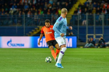 KHARKIV, UKRAINE - September 18, 2019: Kyle Walker during the UEFA Champions League match between Shakhtar Donetsk vs Manchester City (England), Ukraine