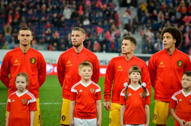 SAINT-PETERSBURG, RUSSIA - November 16, 2019: Belgium national player during UEFA EURO 2020 qualifying match between national team Russia against Belgium national team, Russia
